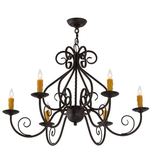 36" Wide Jenna 6 Light Chandelier