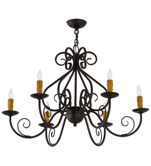 36" Wide Jenna 6 Light Chandelier