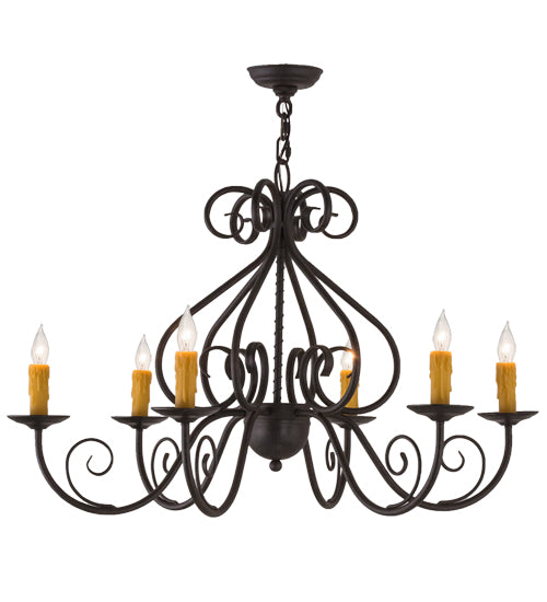 36" Wide Jenna 6 Light Chandelier