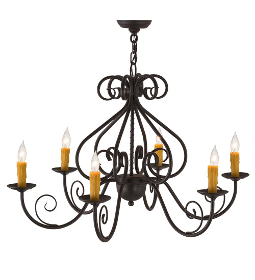 36" Wide Jenna 6 Light Chandelier