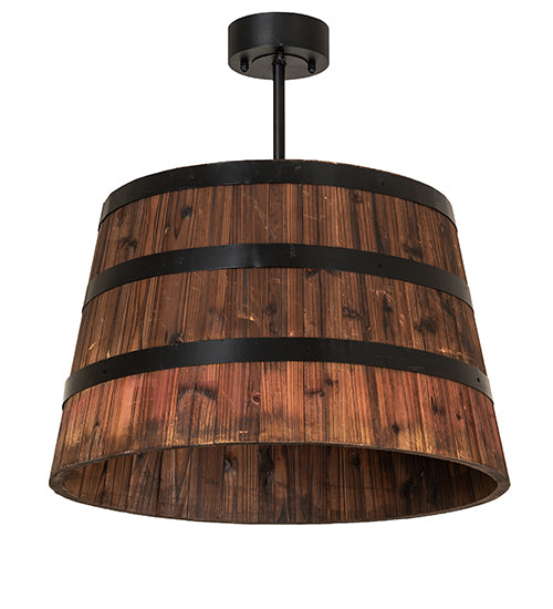 25" Wide Whiskey Barrel Pendant