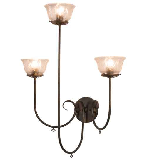 28" Wide Perennial 3 Light Wall Sconce