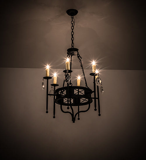 24" Wide Gina 6 Lt Chandelier