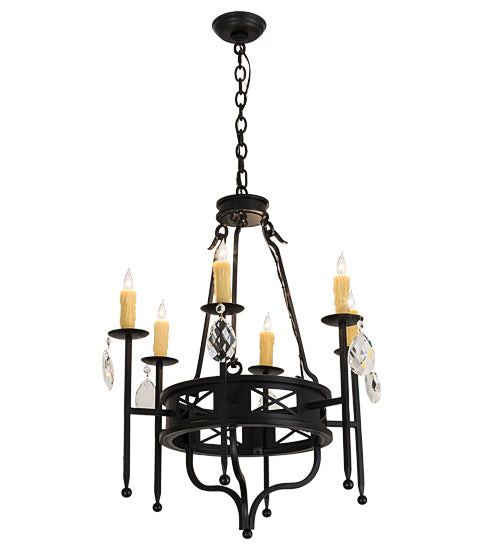 24" Wide Gina 6 Lt Chandelier