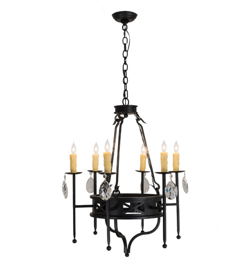 24" Wide Gina 6 Lt Chandelier