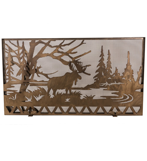 63"W X 35"H Moose Creek Fireplace Screen