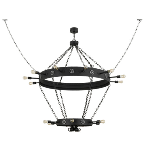 65"W Korset 18 Lt Two Tier Chandelier