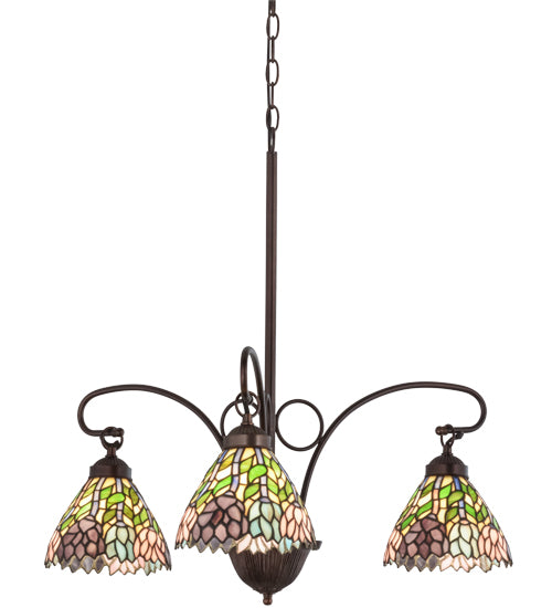 28"W Wisteria 3 Lt Chandelier