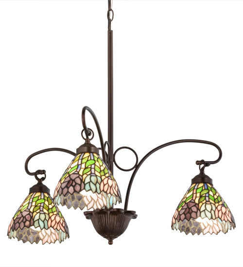 28"W Wisteria 3 Lt Chandelier