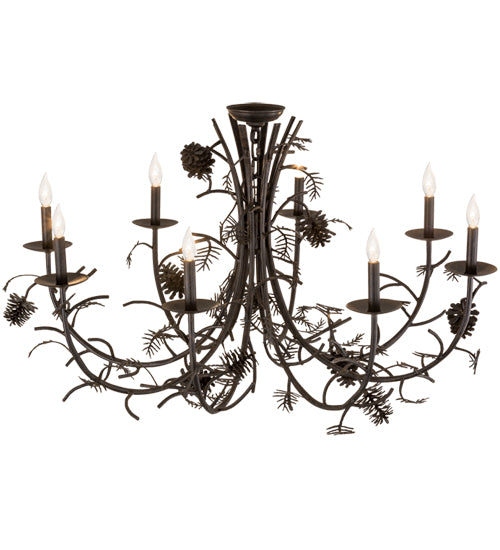 42" Wide Pinecone 8 Light Chandelier