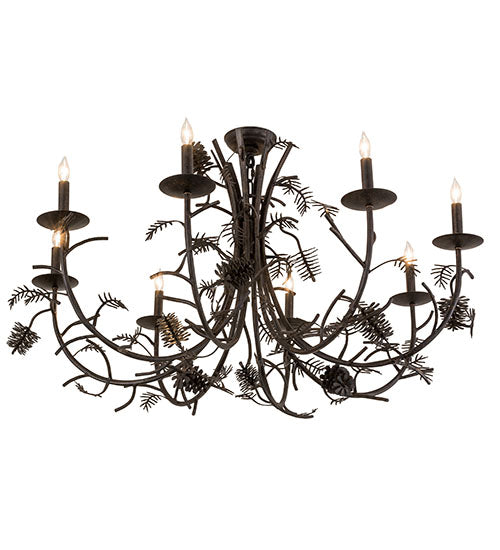 42" Wide Pinecone 8 Light Chandelier