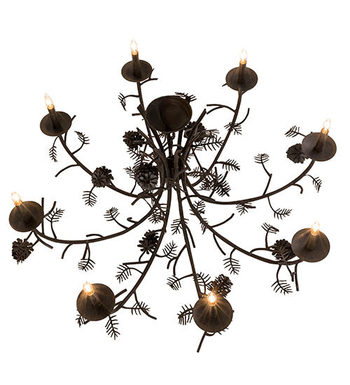 42" Wide Pinecone 8 Light Chandelier