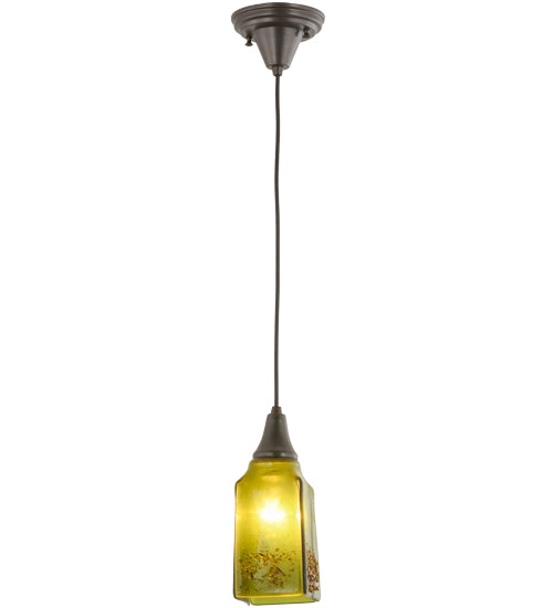 4"Sq Metro Fusion Distressed Draped Mini Pendant