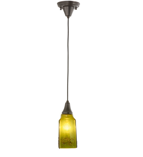 4"Sq Metro Fusion Distressed Draped Mini Pendant