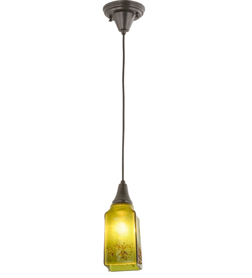 4"Sq Metro Fusion Distressed Draped Mini Pendant