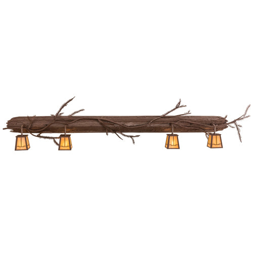 74"W Pine Branch Valley View 4 Lt Vanity Light