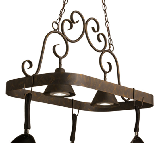 32" Long Elana 2 Light Pot Rack