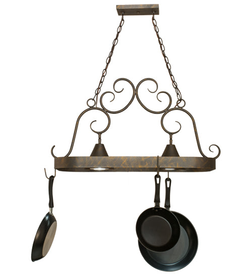 32" Long Elana 2 Light Pot Rack