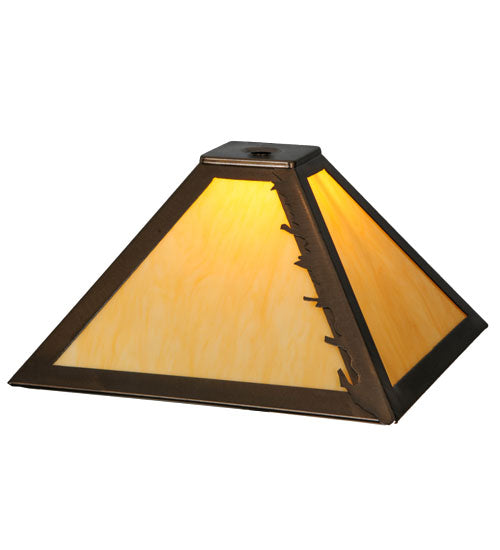 12" Square Leaf Edge Shade