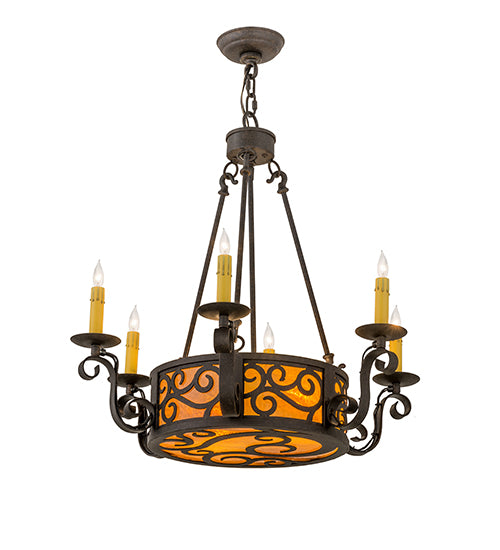 26" Wide Delano 6 Light Chandelier