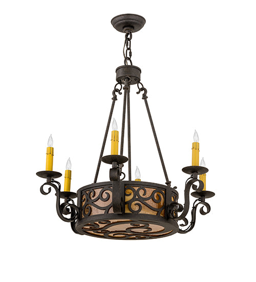 26" Wide Delano 6 Light Chandelier