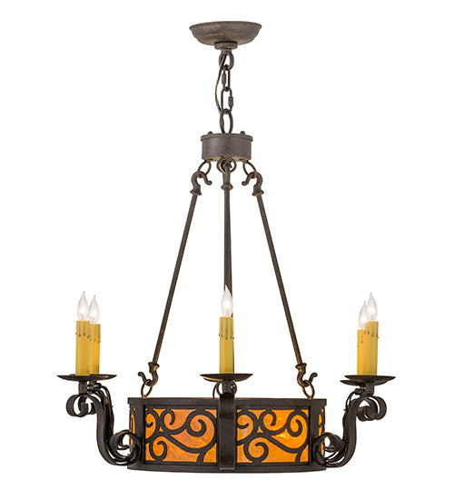 26" Wide Delano 6 Light Chandelier