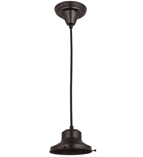 6.5"W Craftsman Brown On Brass 1 Lt Pendant Hardware