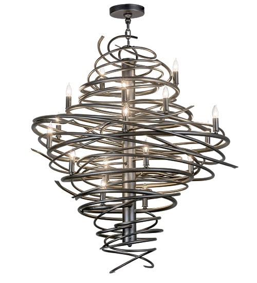 36"W Cyclone 18 Lt Chandelier