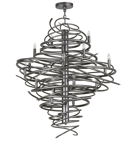 36"W Cyclone 18 Lt Chandelier