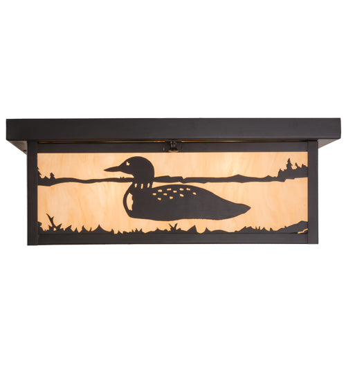 16"Sq Hyde Park Loon Flushmount