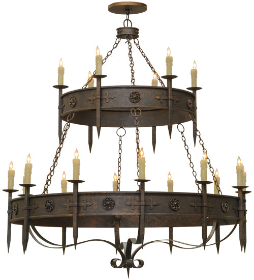 69"W Calandra 18 Lt Two Tier Chandelier