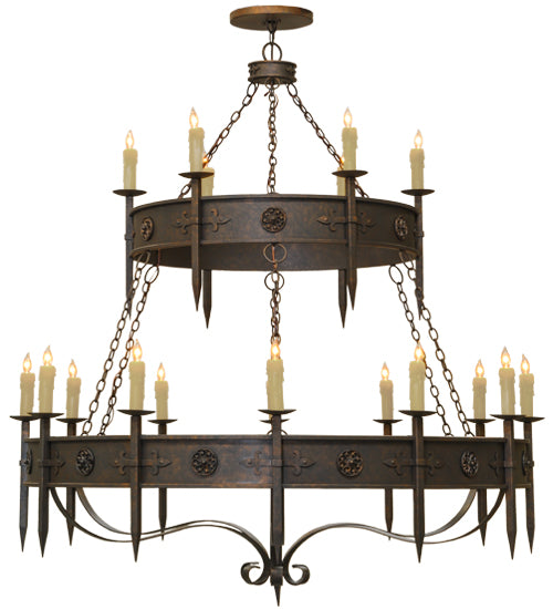 69"W Calandra 18 Lt Two Tier Chandelier