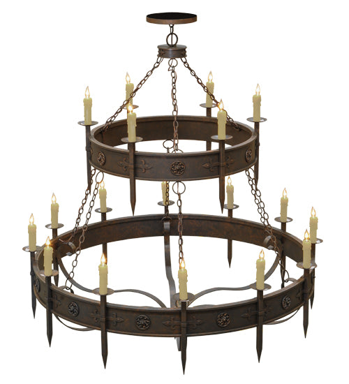 69"W Calandra 18 Lt Two Tier Chandelier