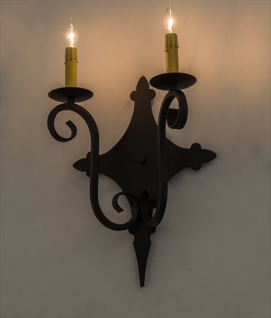 12" Wide Angelique 2 Light Wall Sconce