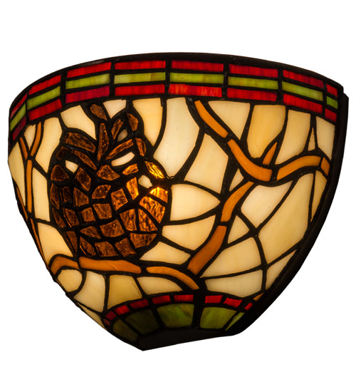 8" Wide Pinecone Wall Sconce