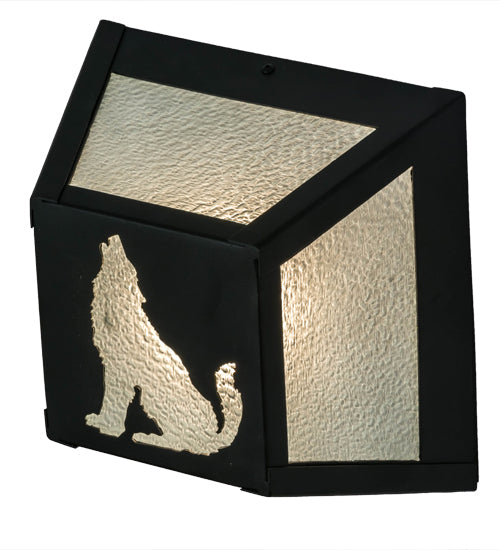 10"W Lone Wolf Wall Sconce