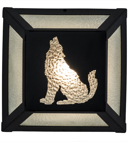 10"W Lone Wolf Wall Sconce