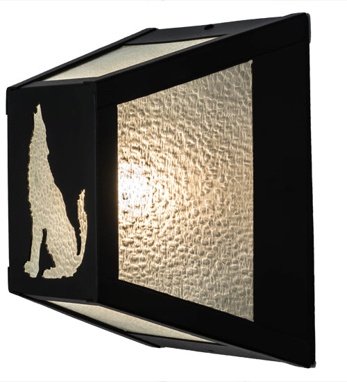 10"W Lone Wolf Wall Sconce