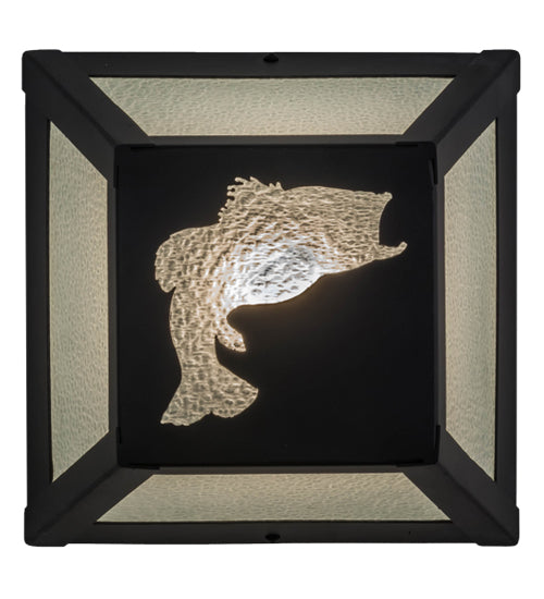 10"W Leaping Bass Wall Sconce