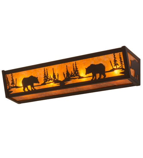 24"W Bear At Lake Vanity Light