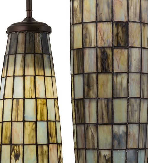 24" Wide Checkers 3 Light Cascading Pendant