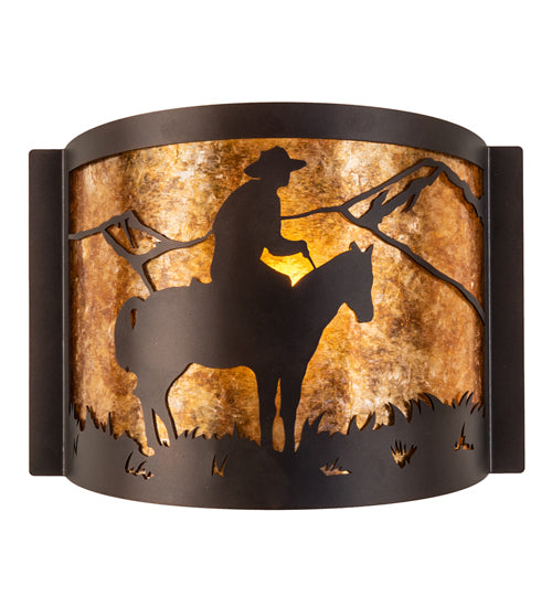 12" Wide Cowboy Wall Sconce