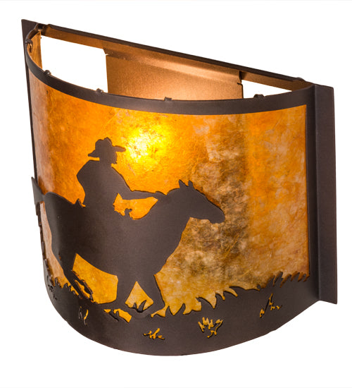 12" Wide Cowboy Wall Sconce