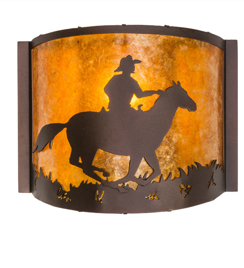 12" Wide Cowboy Wall Sconce