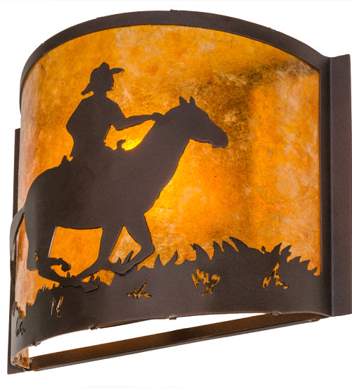 12" Wide Cowboy Wall Sconce