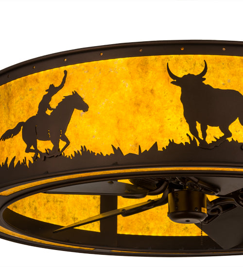 36"W Cowboy & Steer Chandel-Air