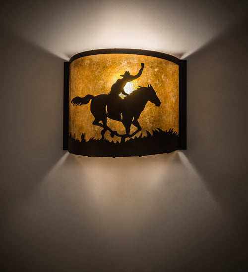 12" Wide Cowboy Wall Sconce