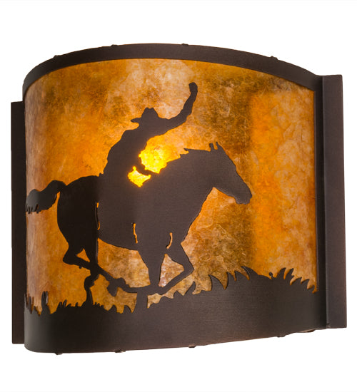 12" Wide Cowboy Wall Sconce