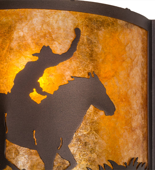 12" Wide Cowboy Wall Sconce