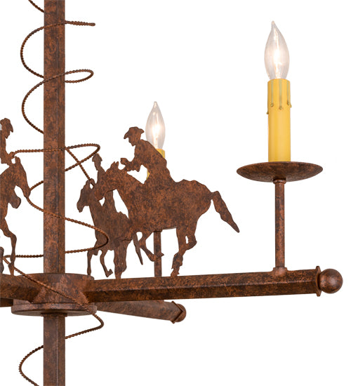 26" Wide Cowboy 4 Light Chandelier